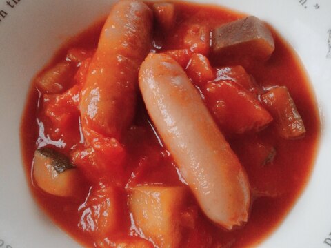 トマト缶と冷凍野菜のラタトゥイユ